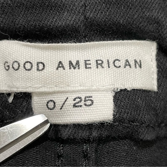 Good American Women's 0/25 Good Legs Straight Jean Black Coated GST001STNA - Picture 10 of 13